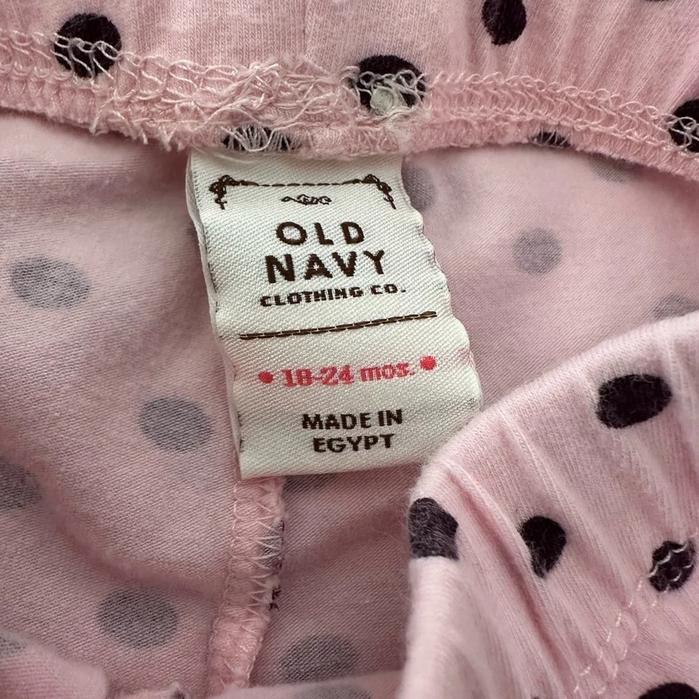 2007 Old Navy Polka Dot Leggings in Pink Brown Size 18-24 months Girls